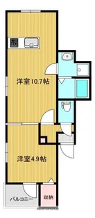 コスモス大濠【1階】の間取り