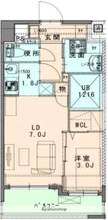 ヴィラージュ高宮【5階】の間取り