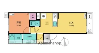 クレール友泉【1階】の間取り