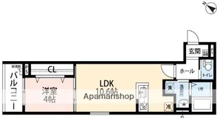 ABETINA高宮【1階】の間取り