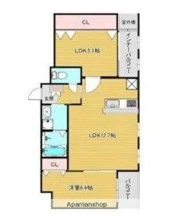 ZIP OHORI SOUTH【4階】の間取り