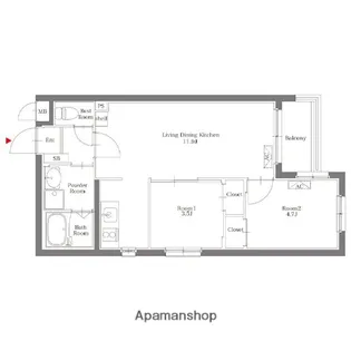 リアンレガーロ高宮ステーションⅡ【3階】の間取り