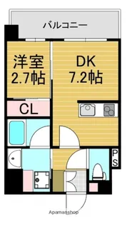 アルティザ大橋駅前【8階】の間取り