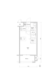 エンクレスト博多PARKSIDE【11階】の間取り