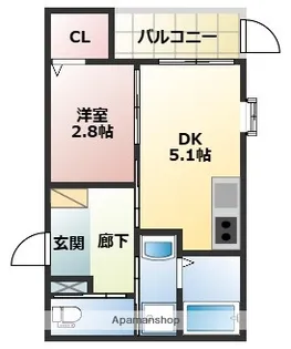 ソラナ博多【3階】の間取り