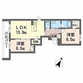 N,AGE神松寺【2階】の間取り
