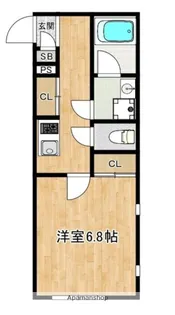 ライフ モア原A棟【2階】の間取り