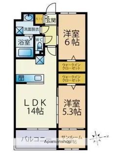 ビーコンヒル石丸【1階】の間取り