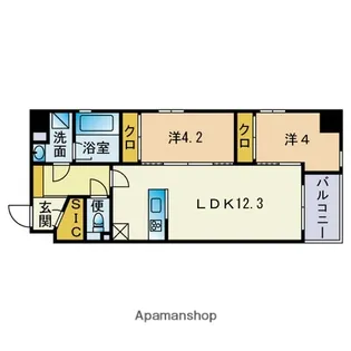ビエラコート赤坂けやき通り【7階】の間取り