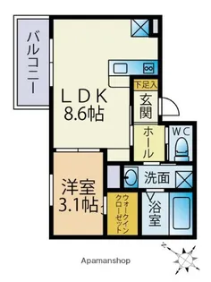 スペリオーレ別府南【2階】の間取り
