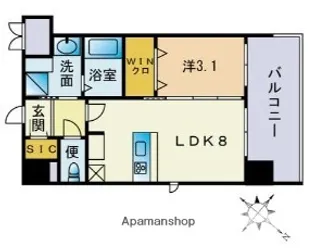 アクシオン高宮駅前グラシア【3階】の間取り