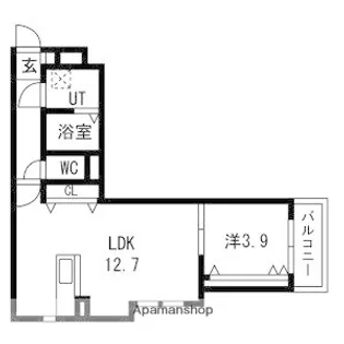 GLITTA野芥【2階】の間取り