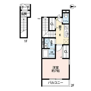 サンフェリーチェ 福大前【201号室】の間取り