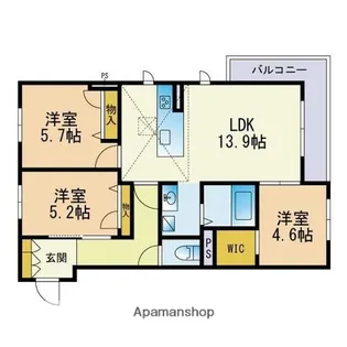 クラス姪浜【1階】の間取り