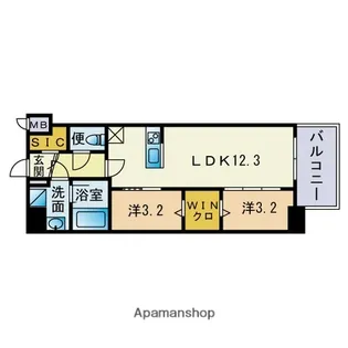 ALATO 六本松【7階】の間取り