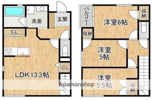 SOYO TERRACE 荒江【1階】の間取り