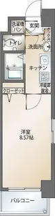 新品家具付きマンション赤坂17(KAGOOD福岡)【5階】の間取り
