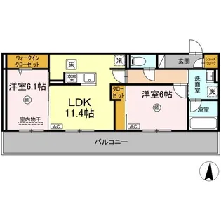 リヴィエール友丘【102号室】の間取り