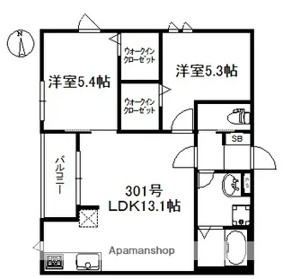Nexus姪浜【3階】の間取り