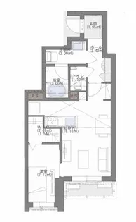 シャーメゾン凪 西新【3階】の間取り