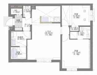 PLANCHER西新【1階】の間取り