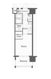 エンクレスト天神MERSⅡ【5階】の間取り