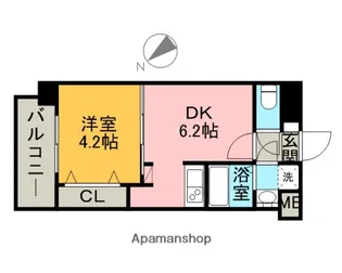 アブレスト野間【8階】の間取り