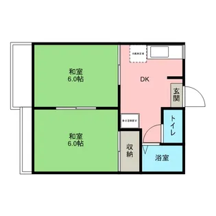 カツラコーポ【202号室】の間取り