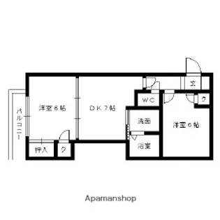 テーラベルデ・オド【2階】の間取り