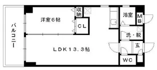 ベイシック大名【9階】の間取り