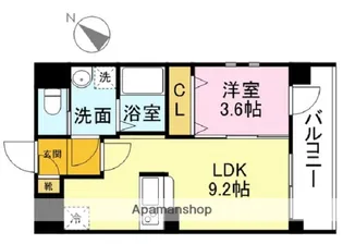 アクアリア室見【2階】の間取り