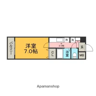 ラ・カーサ151【7階】の間取り