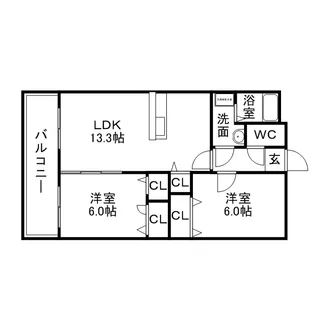 グレースパインヒルズ高宮【2階】の間取り