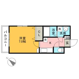 エンクレスト博多駅前Ⅲ【5階】の間取り
