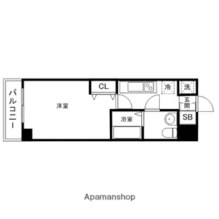 ピュアドームトレンディ高宮【5階】の間取り