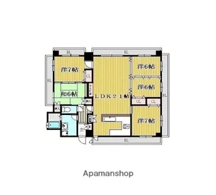 サバーブ百道【2階】の間取り