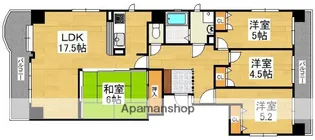 G−ONE西新プレミアスイート【8階】の間取り