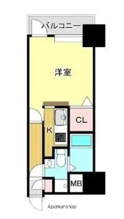 エステートモア赤坂【9階】の間取り