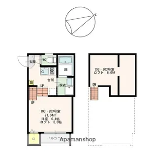 Roca姪浜【1階】の間取り