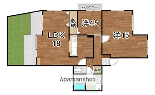 エステートマンション今宿【1階】の間取り