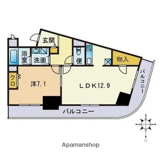 アルフォート天神【5階】の間取り