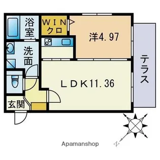 シャルール大橋【3階】の間取り
