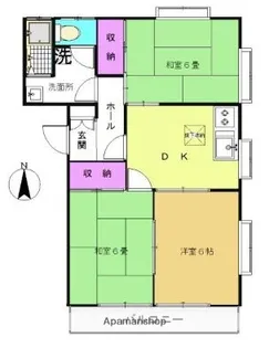 重留ハイツ【2階】の間取り