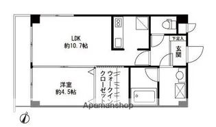 グローリア室見【1階】の間取り