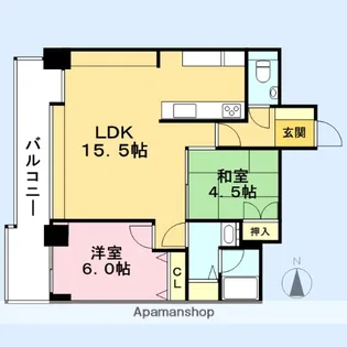 ネクサス百道レジデンシャルタワー【19階】の間取り