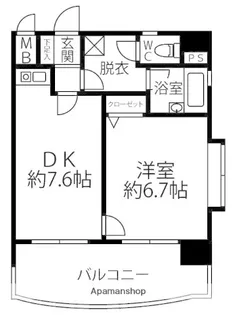 ライオンズマンション天神南【11階】の間取り