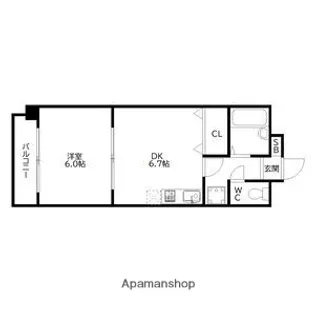 ラルジュ大濠【4階】の間取り