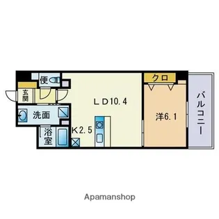 アーバス大手門【6階】の間取り