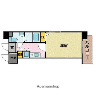 ダイナコートエスタディオ博多【4階】の間取り