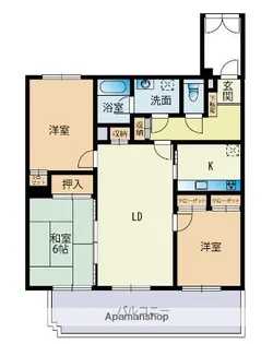 グランアバンセ福重【9階】の間取り